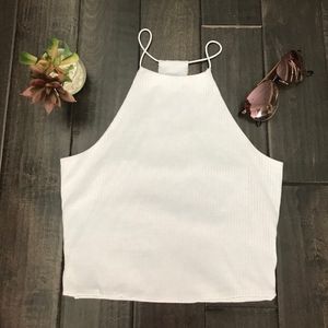 ME to WE cropped ribbed tank top